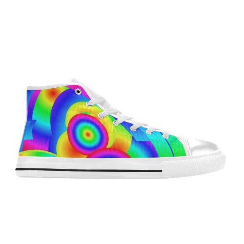 Abstract Comet Men’s Classic High Top Canvas Shoes (Model 017)