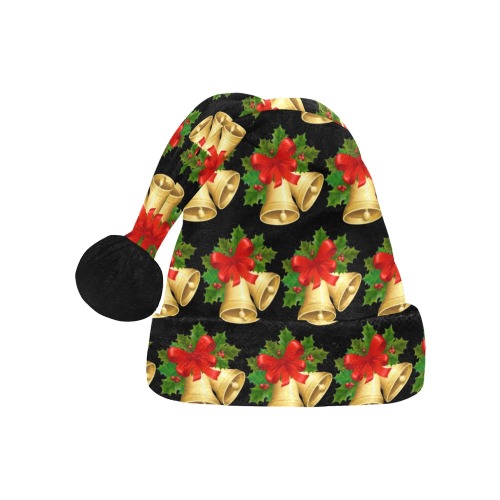 Christmas Bells holly Santa Hat