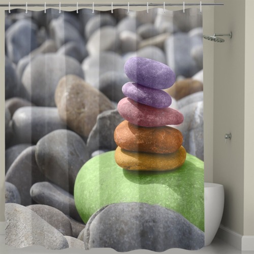 stones Shower Curtain 72" x 72"