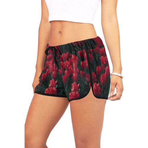 floral women's pajama shorts sets Women's All Over Print Relaxed Shorts (Model L19)