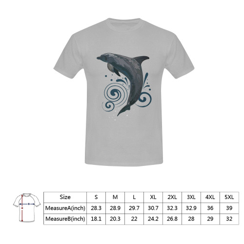Dolphin Day Men's T-Shirt in USA Size (Front Printing Only)