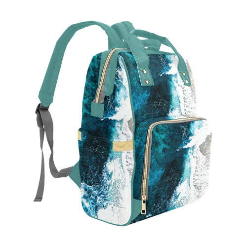 Ocean And Beach Multi-Function Diaper Backpack/Diaper Bag (Model 1688)