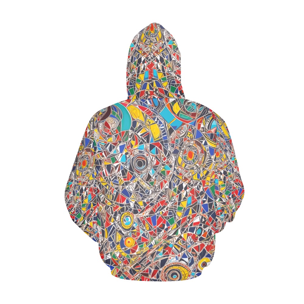 Colorful geometrical shapes. African theme art. All Over Print Hoodie for Men (USA Size) (Model H13)