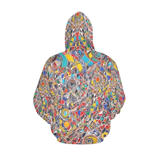 Colorful geometrical shapes. African theme art. All Over Print Hoodie for Men (USA Size) (Model H13)