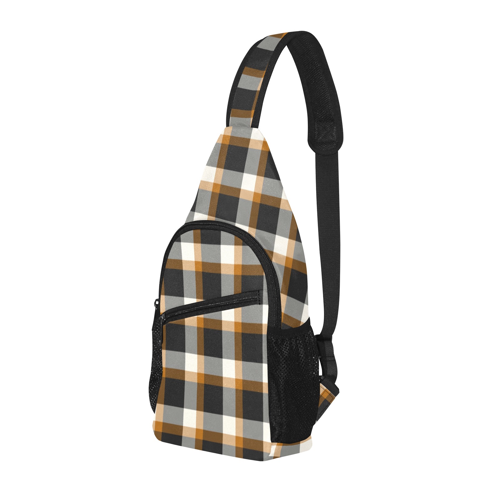 Classic Plaid (Tan) All Over Print Chest Bag (Model 1719)