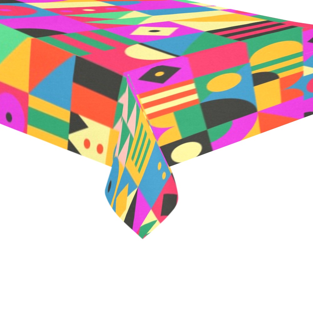 Colorful Abstract Pattern Thickiy Ronior Tablecloth 120"x 60"