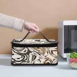 Marble Bronze Portable Lunch Bag (Model 1727)