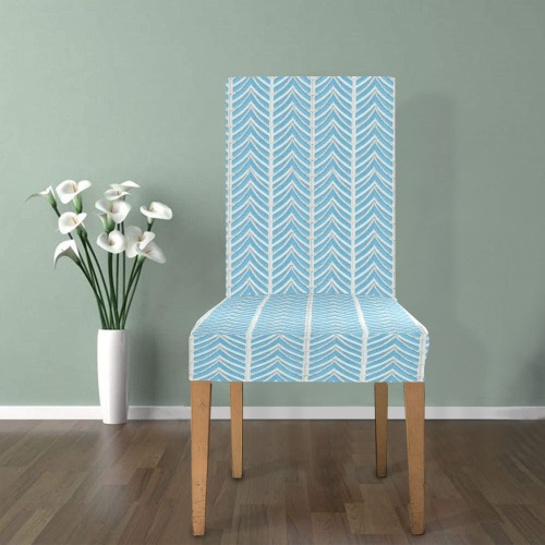 chevrons turquoise Removable Dining Chair Cover