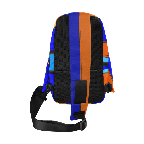 Abstract Blue And Orange 930 Chest Bag (Model 1678)