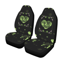 St. Patrick's Clover Heart Car Seat Covers (Set of 2)