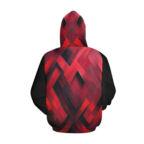 red diamond 1 All Over Print Hoodie for Men (USA Size) (Model H13)