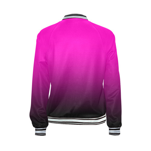 PENDENZA Pink All Over Print Bomber Jacket for Women (Model H21)
