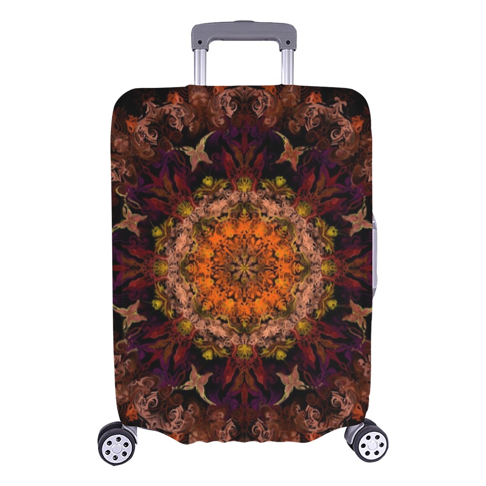 mandala light red Luggage Cover/Large 26"-28"