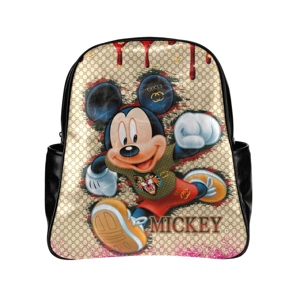 Mickey Mouse Backpack Multi-Pockets Backpack (Model 1636)