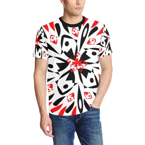 imperfect bloom Men's All Over Print T-Shirt (Solid Color Neck) (Model T63)