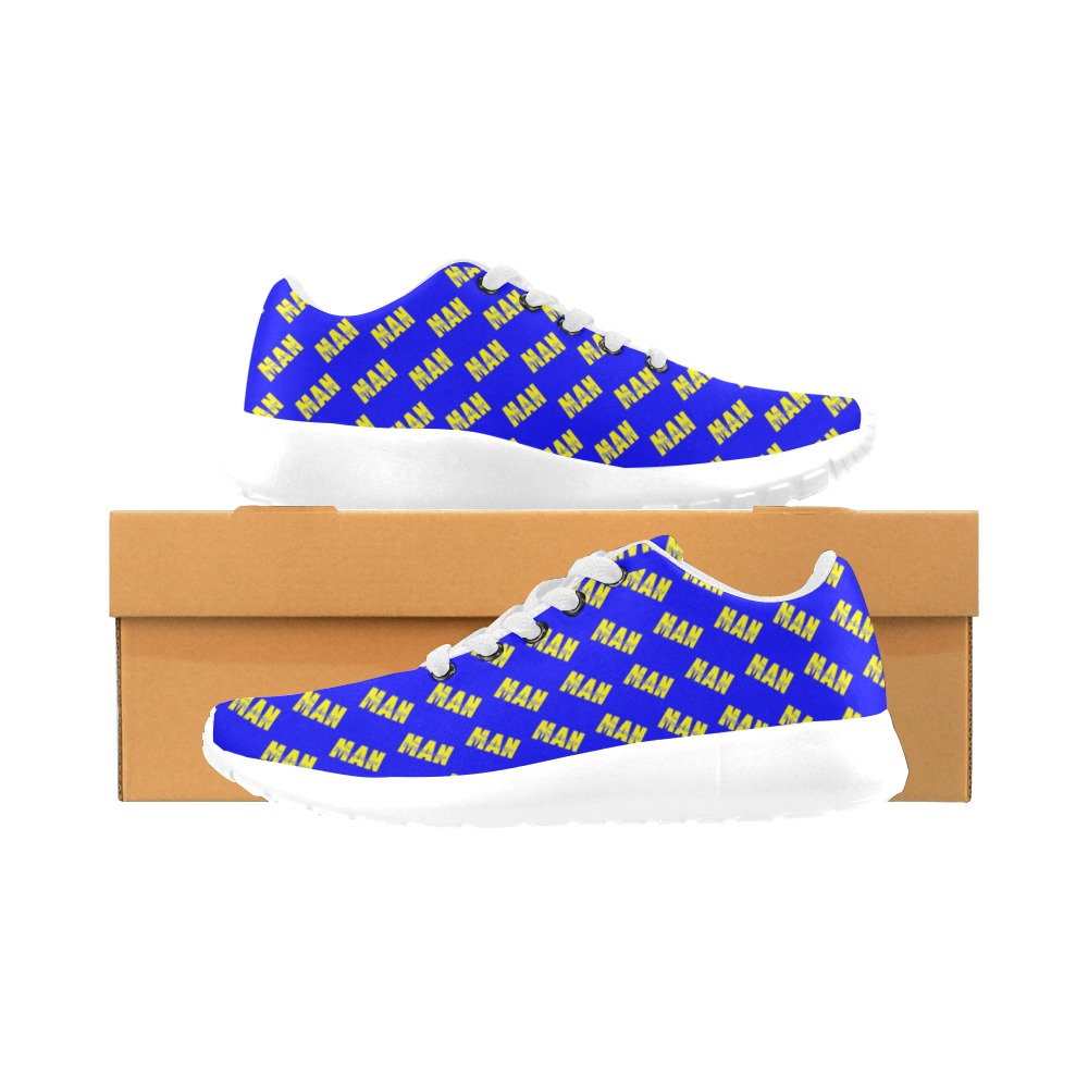 Tha Boogiewoogie Man - Sneakers (Blue Repeat Logo ) Men’s Running Shoes (Model 020)