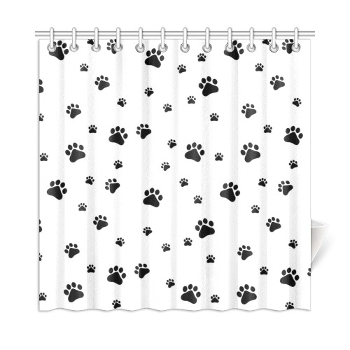 Paws White by Fetishworld Shower Curtain 72"x72"