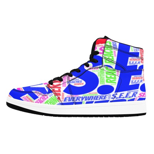 Running logo Shoes Men's High Top Sneakers (Model 20042)