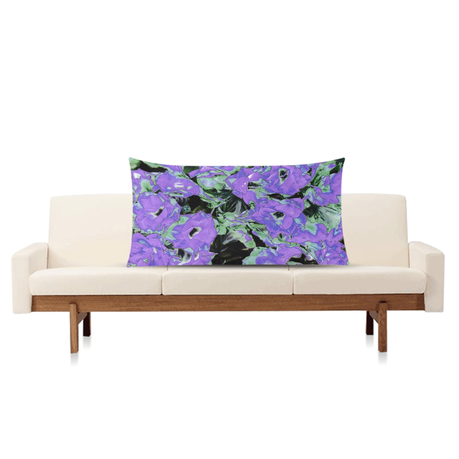 Illustration Purple Kalanchoe Plant Rectangle Pillow Case 20"x36"(Twin Sides)
