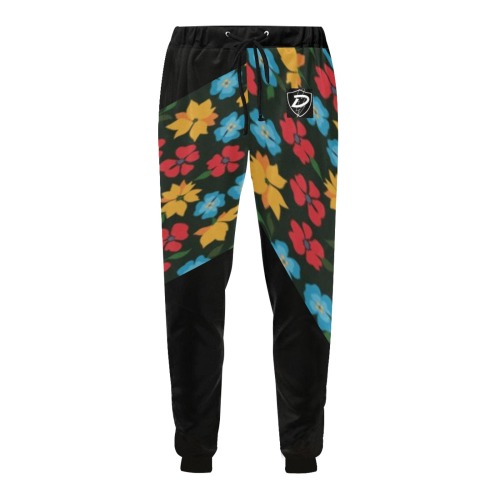 DIONIO Clothing - Women's Sweatpants (Flower 1 Black) Unisex All Over Print Sweatpants (Model L11)