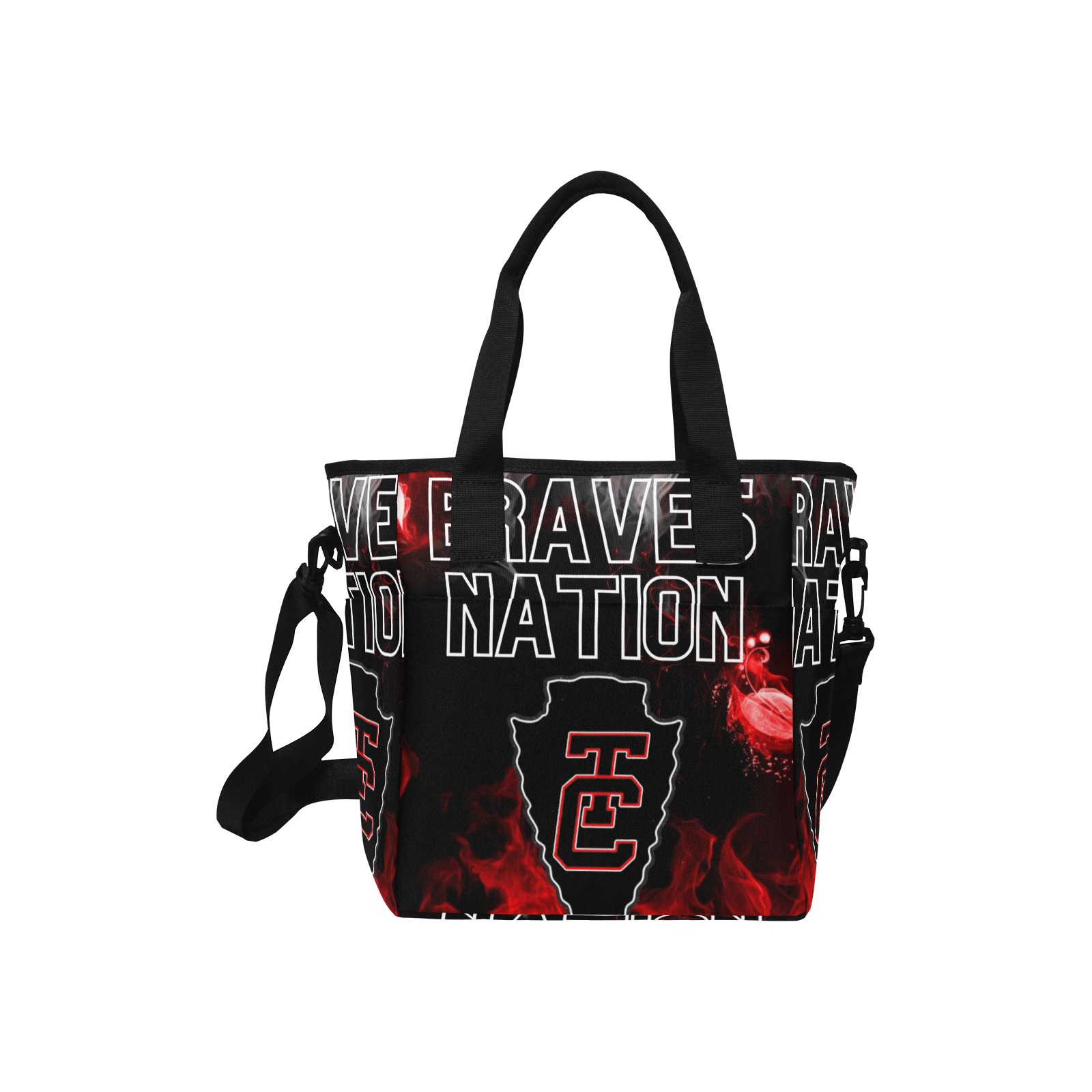 Braves Nation Insulated Tote Bag with Shoulder Strap (Model 1724)