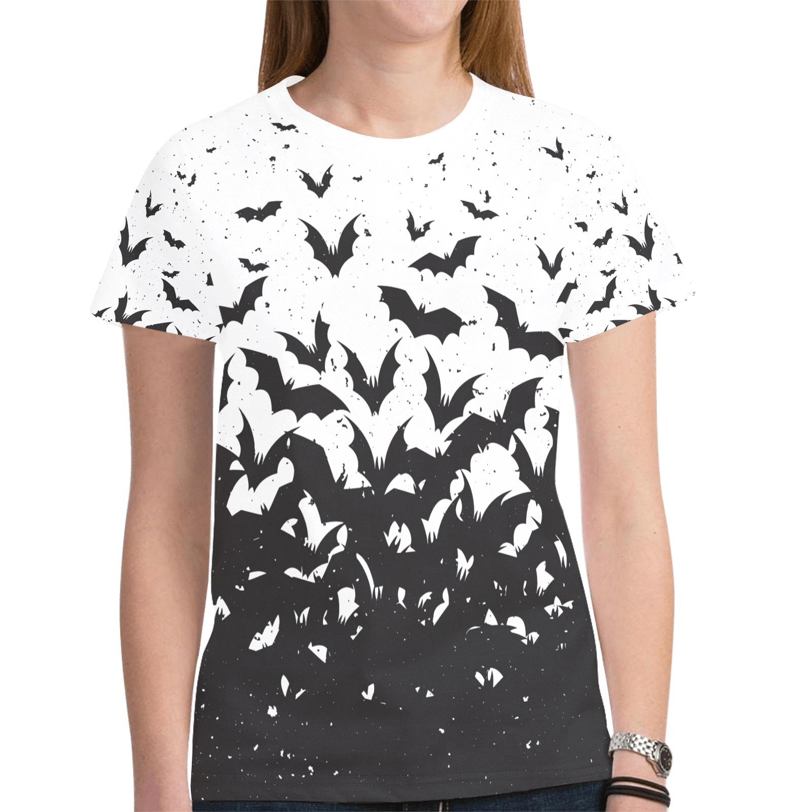 Bats New All Over Print T-shirt for Women (Model T45)