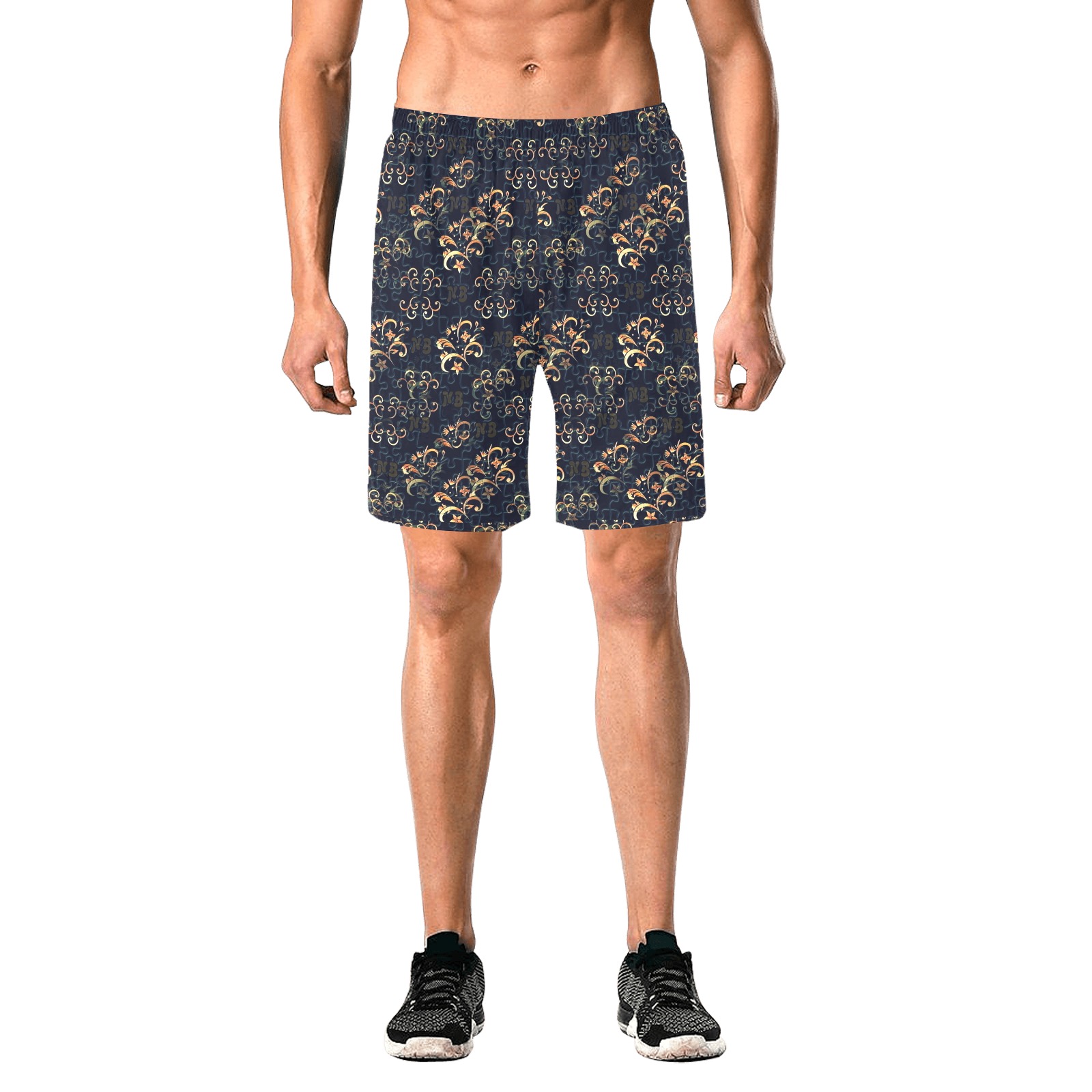 Kir Royal NB by Nico Bielow Men's All Over Print Elastic Beach Shorts (Model L20)