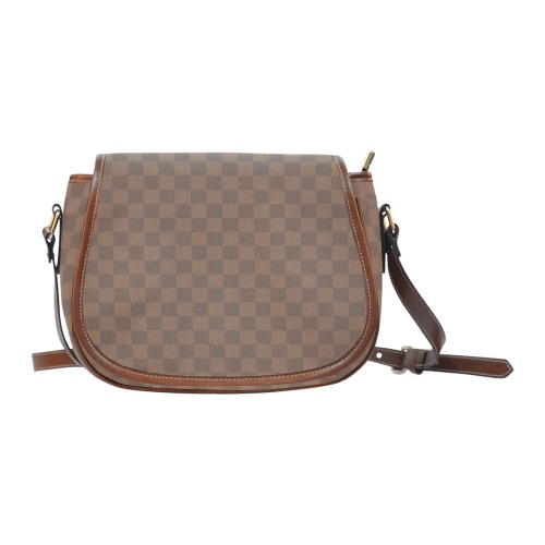 Brown Checkerboard Saddle Bag/Large (Model 1649)