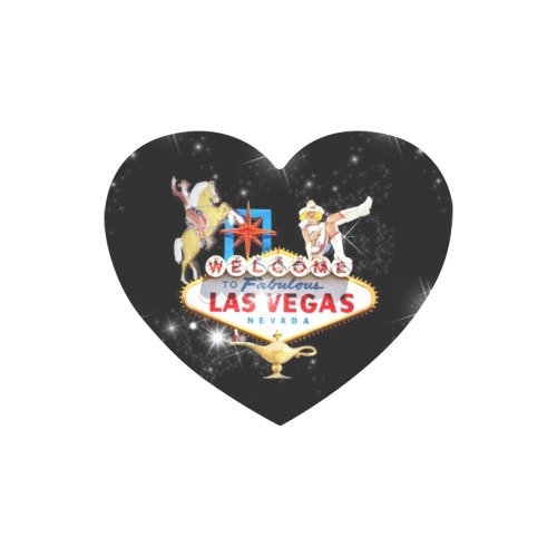 Starry Las Vegas Welcome Sign Heart-shaped Mousepad