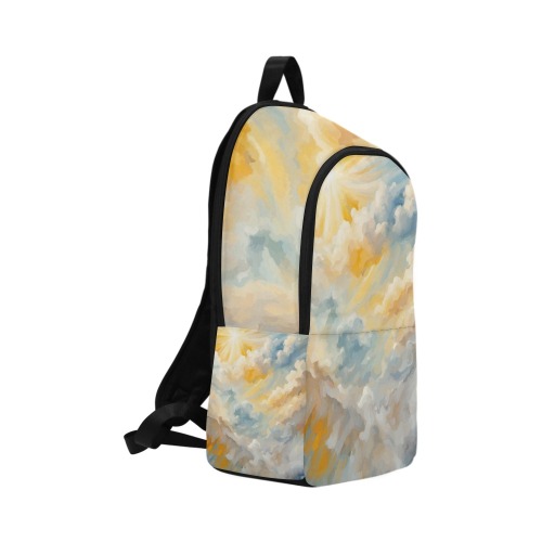 Sun is shining above the colorful clouds cool art Fabric Backpack for Adult (Model 1659)