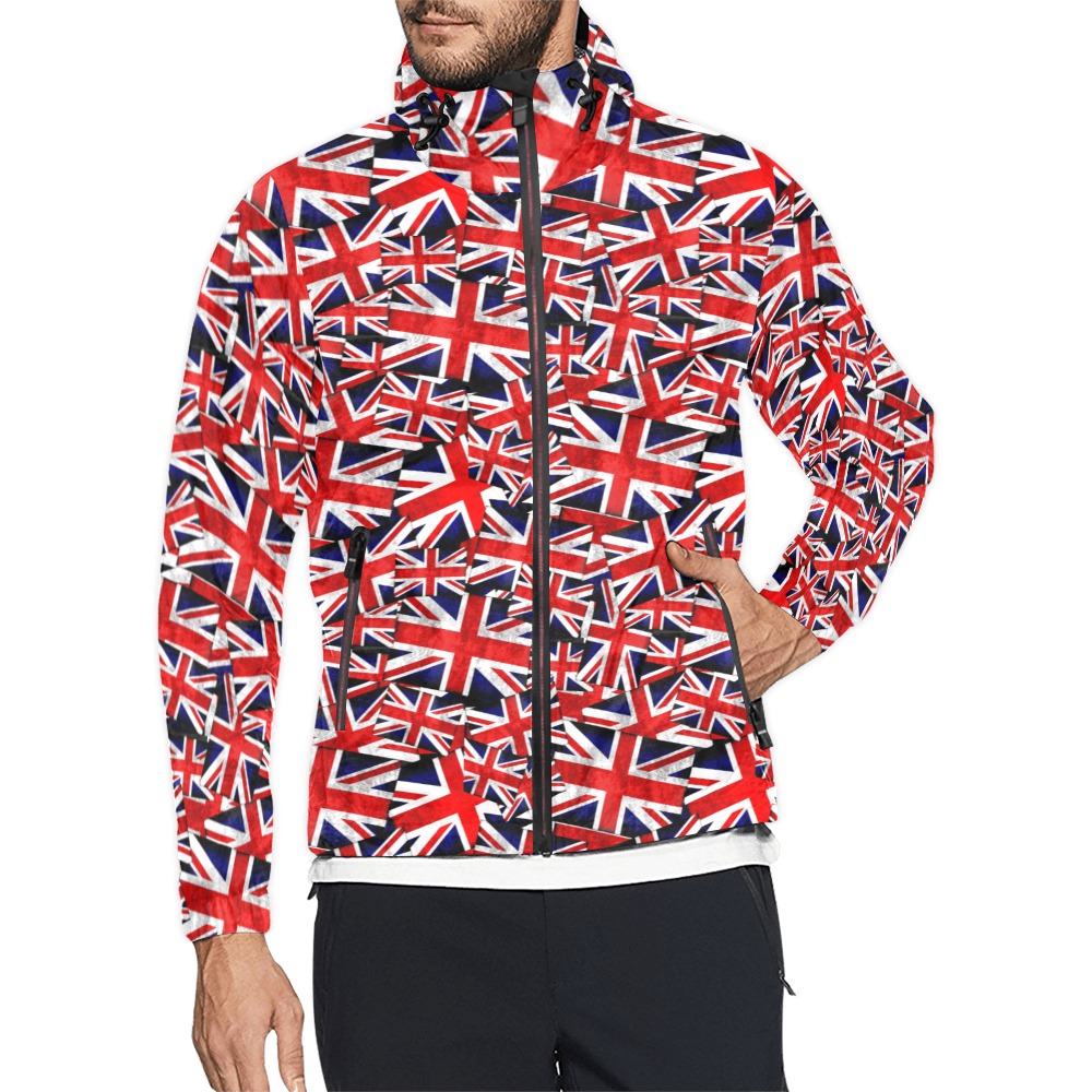 Union Jack British UK Flag Unisex All Over Print Windbreaker (Model H23)