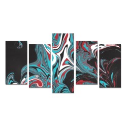 Dark Wave of Colors Canvas Print Sets E (No Frame)