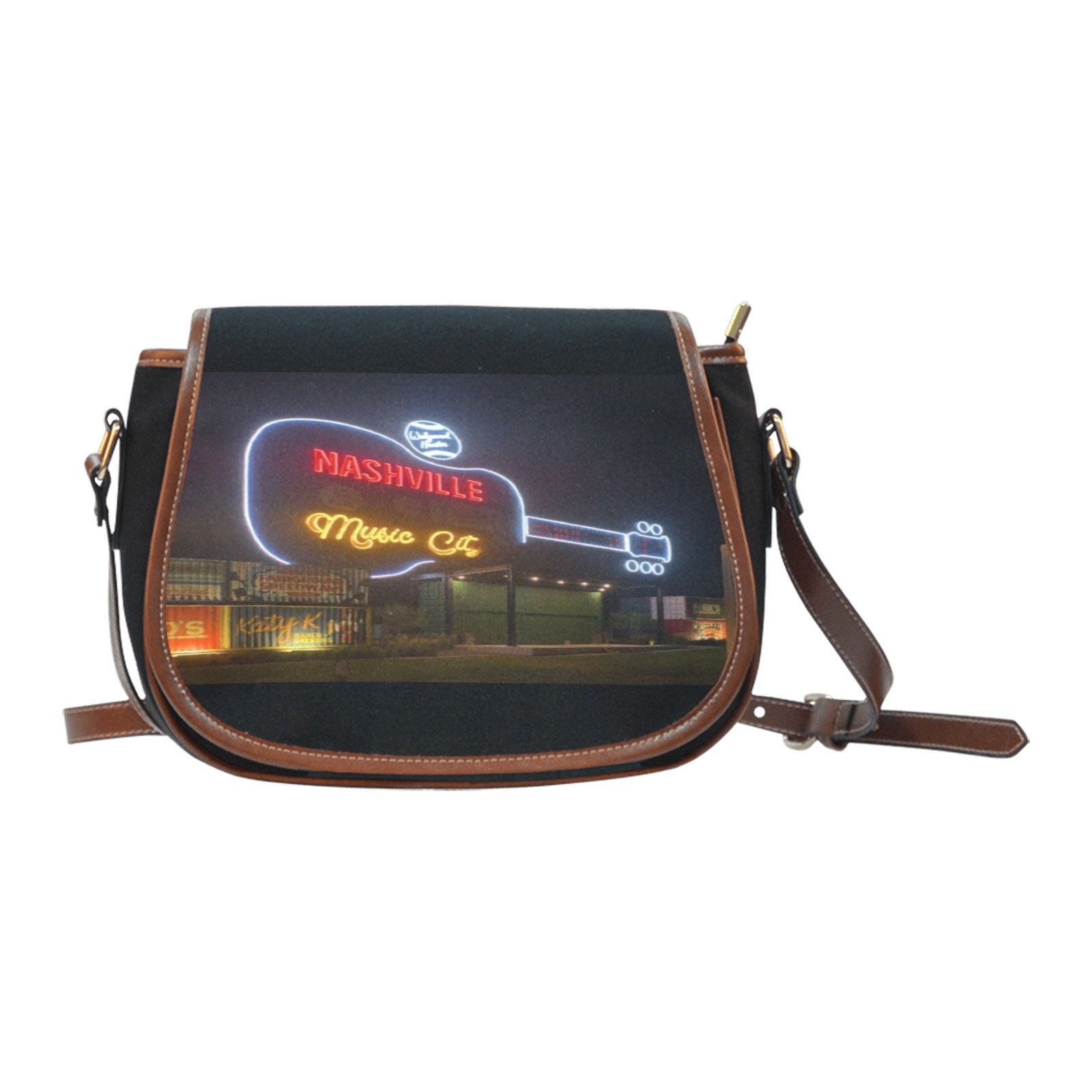 Saddle Bag Music City Saddle Bag/Small (Model 1649)(Flap Customization)