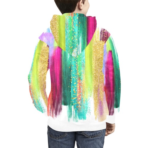 Colorful Paint kids hoodie Kids' All Over Print Hoodie (Model H38)
