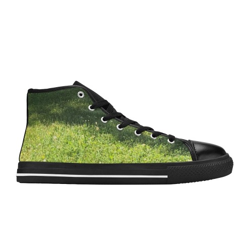 Fresh Grreeen Grass Collection Women's Classic High Top Canvas Shoes (Model 017)