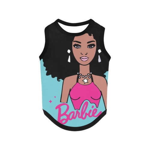 Afro Barbie Pet Clothes All Over Print Pet Tank Top