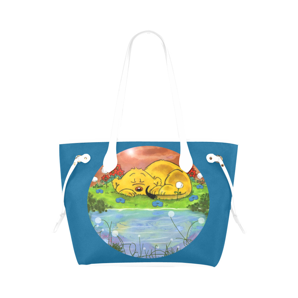 Ferald Napping By The Sunflowers Clover Canvas Tote Bag (Model 1661)