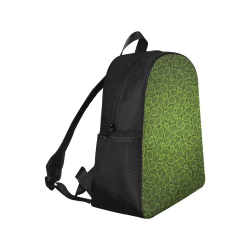 Green Leaves Multi-Pocket Fabric Backpack (Model 1684)