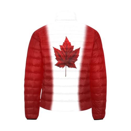 Canada Flag Puffy Coats Canada Men's Stand Collar Padded Jacket (Model H41)