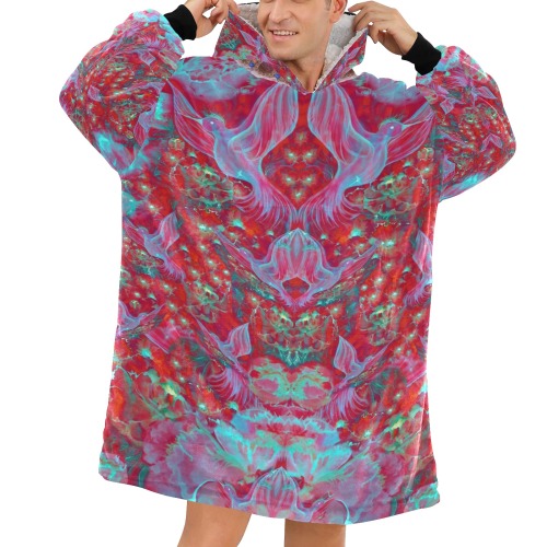 Nidhi Decembre 2014- pattern-5-1 neck back Blanket Hoodie for Men