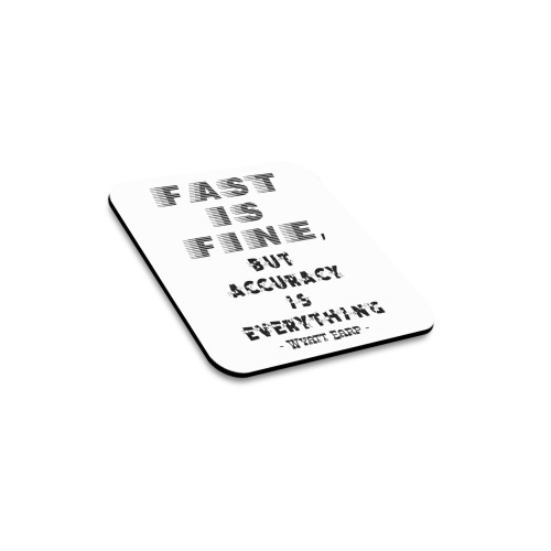 Fast Fine Accuracy Western Quote Funny Text Art Square Fridge Magnet