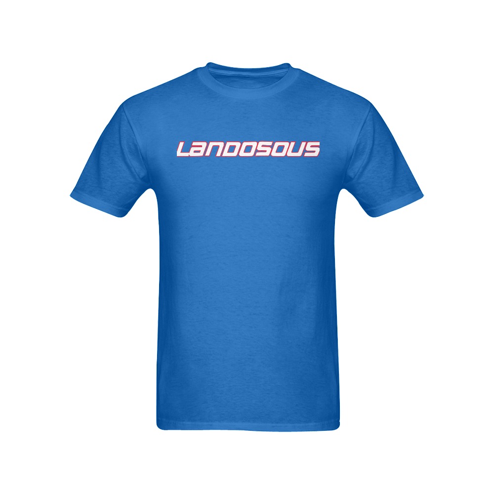 Landosous Men Blue/White/Red Men's T-Shirt in USA Size (Front Printing Only)