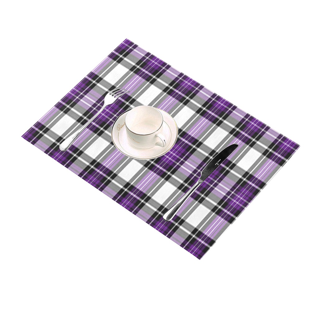 Purple Black Plaid Placemat 14’’ x 19’’ (Set of 2)