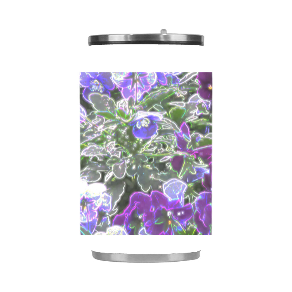 Field Of Purple Flowers 8420 Stainless Steel Vacuum Mug (10.3OZ)