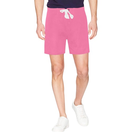 color French pink Men's Mid-Length Beach Shorts (Model L47)