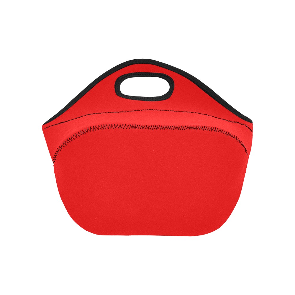 Merry Christmas Red Solid Color Neoprene Lunch Bag/Small (Model 1669)