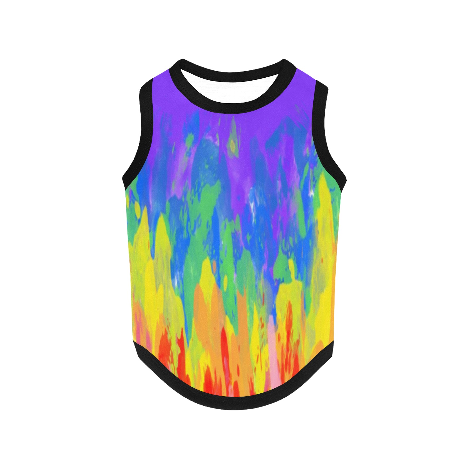 Flames Paint Abstract Purple All Over Print Pet Tank Top