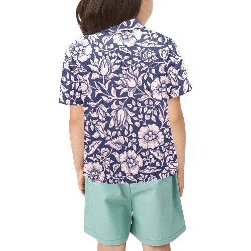 Shirt Little Girls' All Over Print Polo Shirt (Model T55)