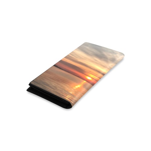 Dark Evening Sunset Collection Women's Leather Wallet (Model 1611)