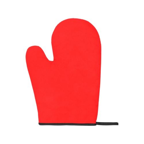 Merry Christmas Red Solid Color Oven Mitt & Pot Holder